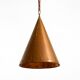 1960s cone pendant lamp in copper by th. valentiner copenhagen denmark