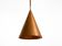 1960s cone pendant lamp in copper by th. valentiner copenhagen denmark