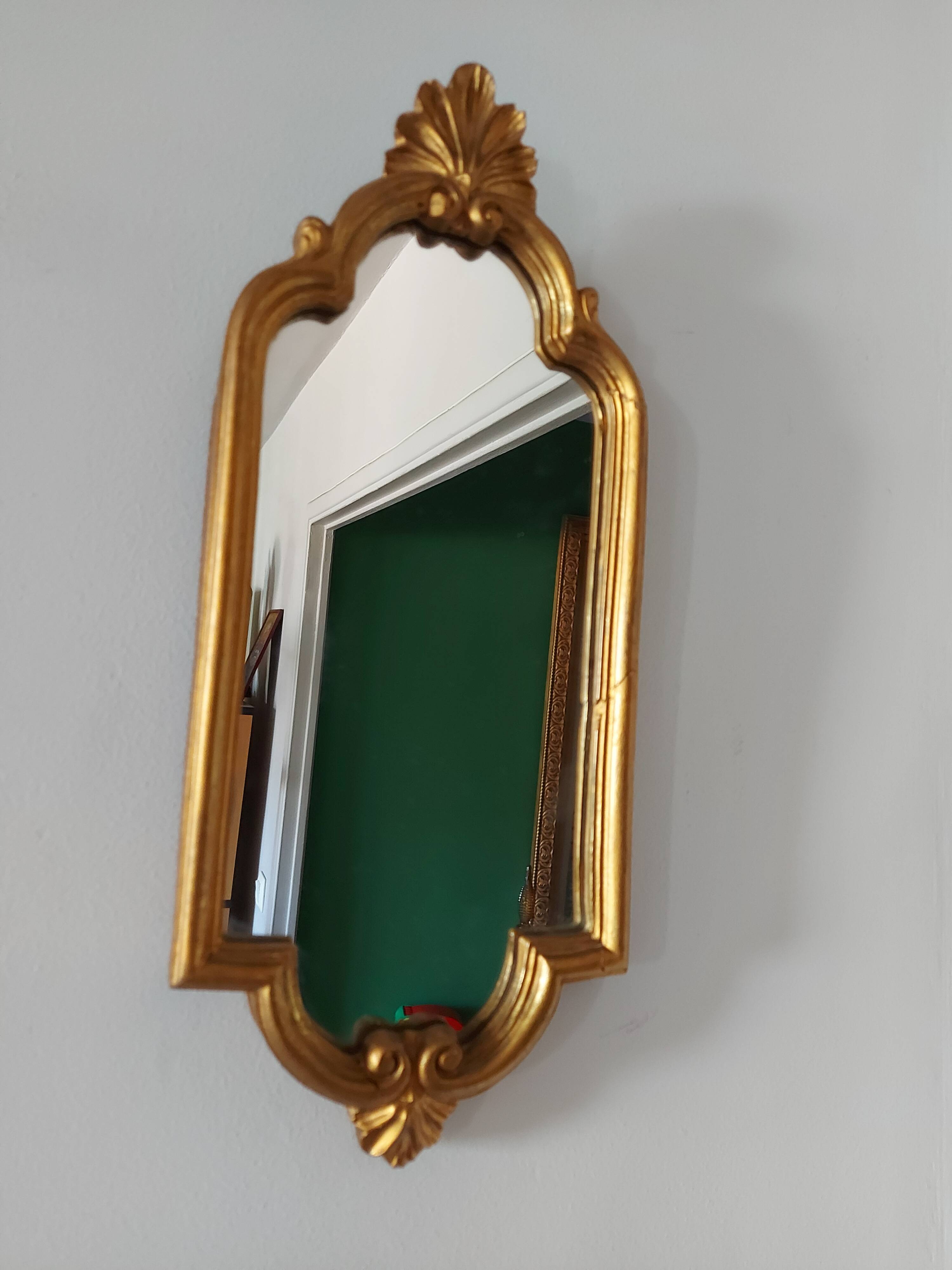 Miroir baroque doré 16x39cm