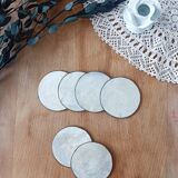 Set of 6 mother-of-pearl coasters