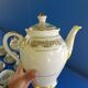 F.D Chauvigny porcelain coffee service complete gold frieze décor