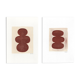 Duo of Paintings on paper • terracotta M601 and M598 • signed eawy