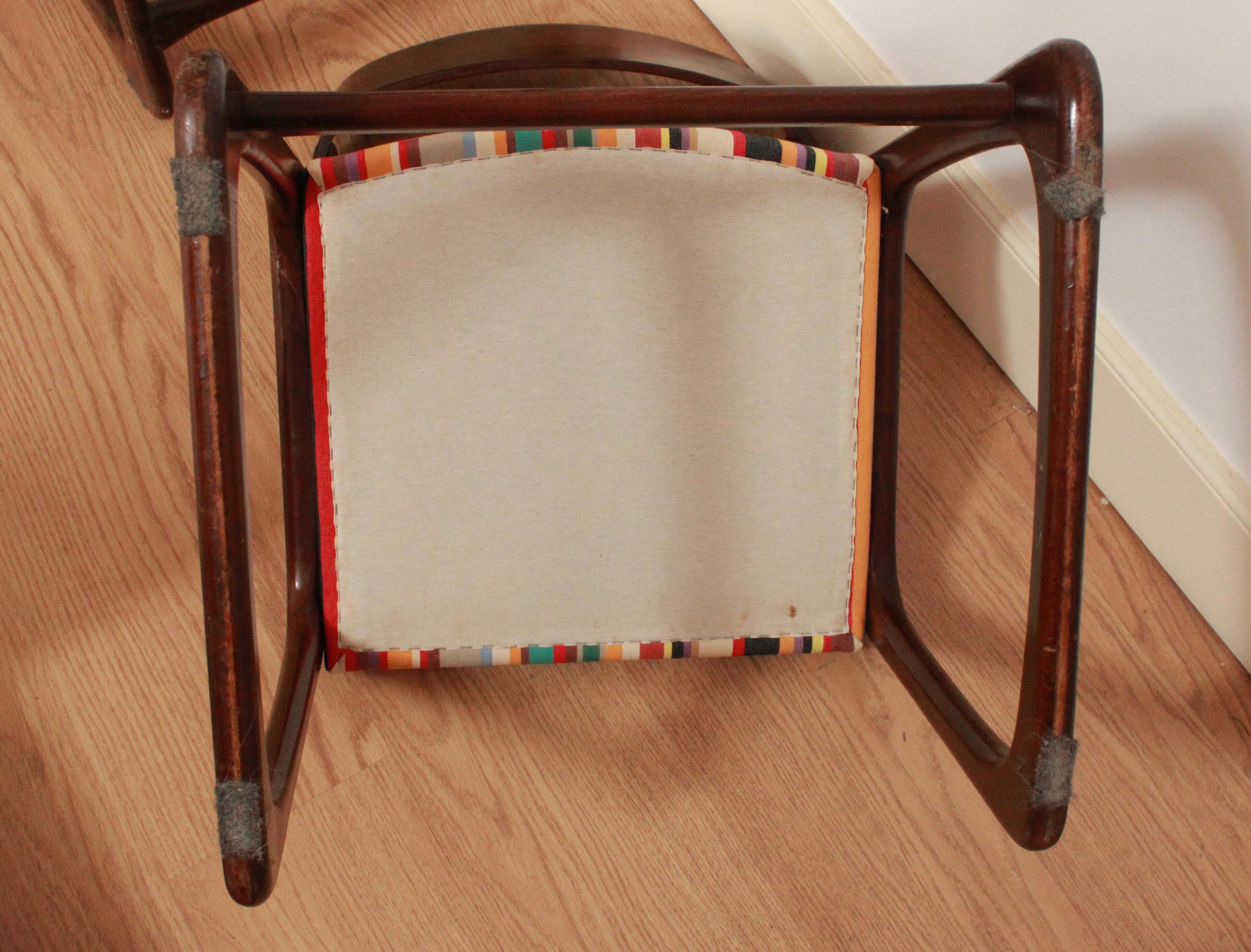 Pair of two chairs sled baumann