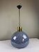 Vintage blue hammered glass pendant