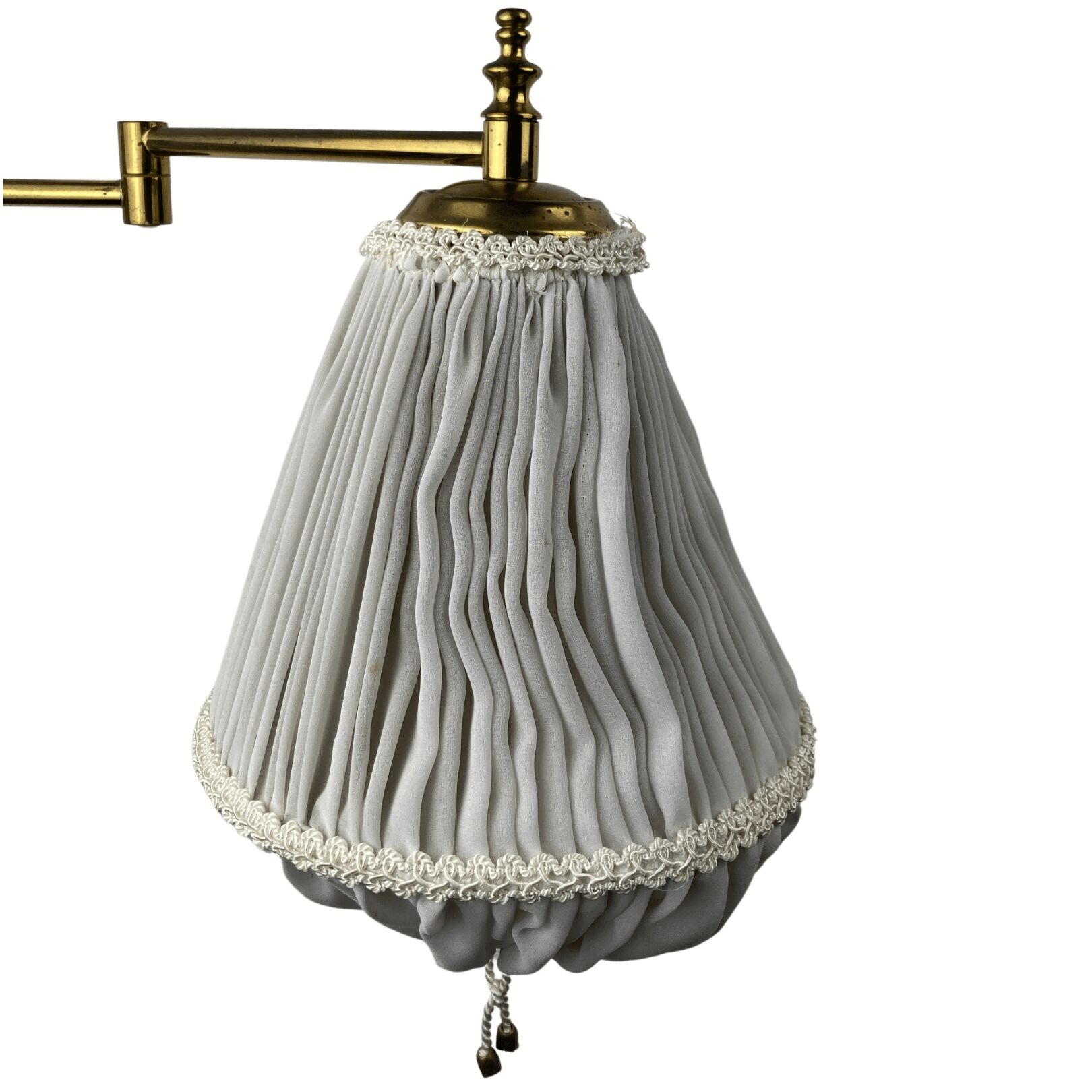 Brass art deco swivel arc wall lamp