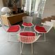 Bertoia Knoll chair with original red Knoll cushion in perfect condition.