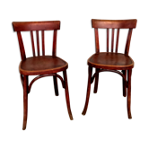 Pair of chairs in wooden bistro