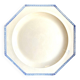 Assiette plate octogonale en terre de fer de Chantilly
