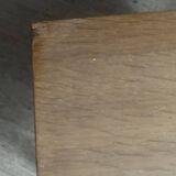 Vintage oak and rattan bedside table