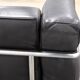 LC2 armchair in black leather – Design Le Corbusier, Pierre Jeanneret & Charlotte Perriand, 60s