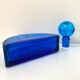 Flacon XL ancien en verre bleu cobalt