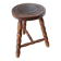 Turned wooden stool