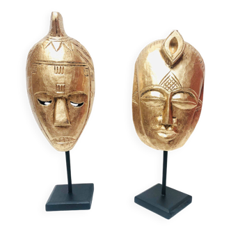 Paire de Masques Africains