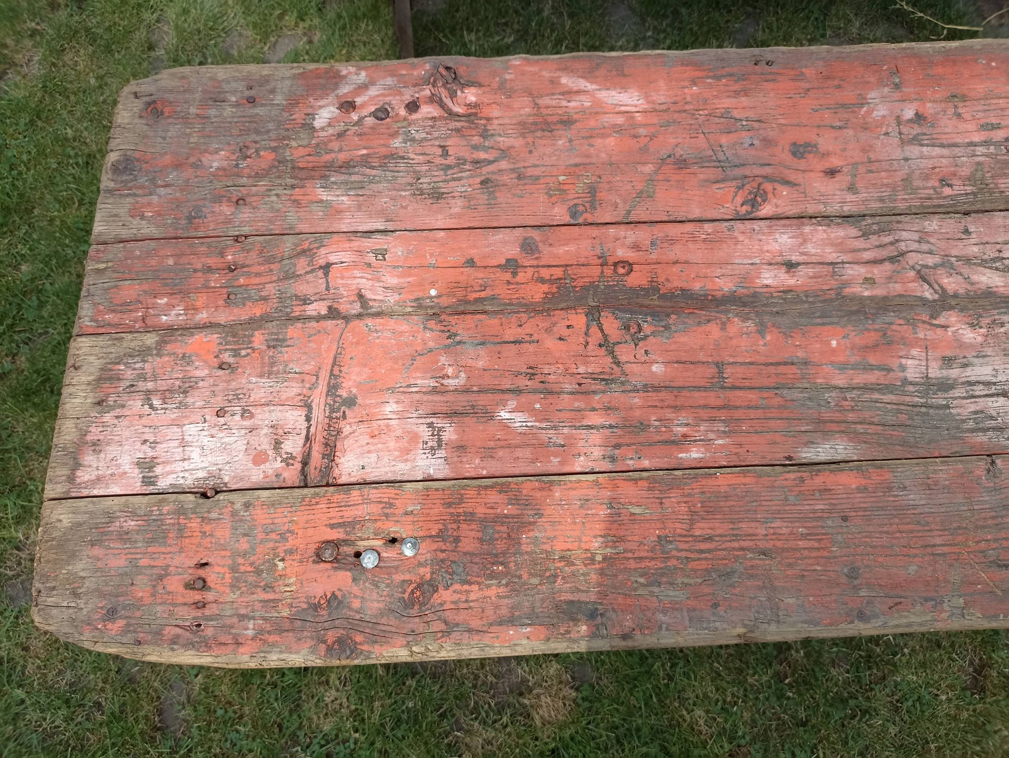 Table + 2 brewery benches - former brewery l.f. haag ingwiller - prey