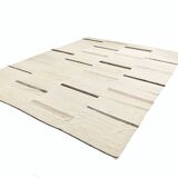 9x11 Beige & Light Brown Handwoven Kilim Rug For Living Room, 262x338 Cm