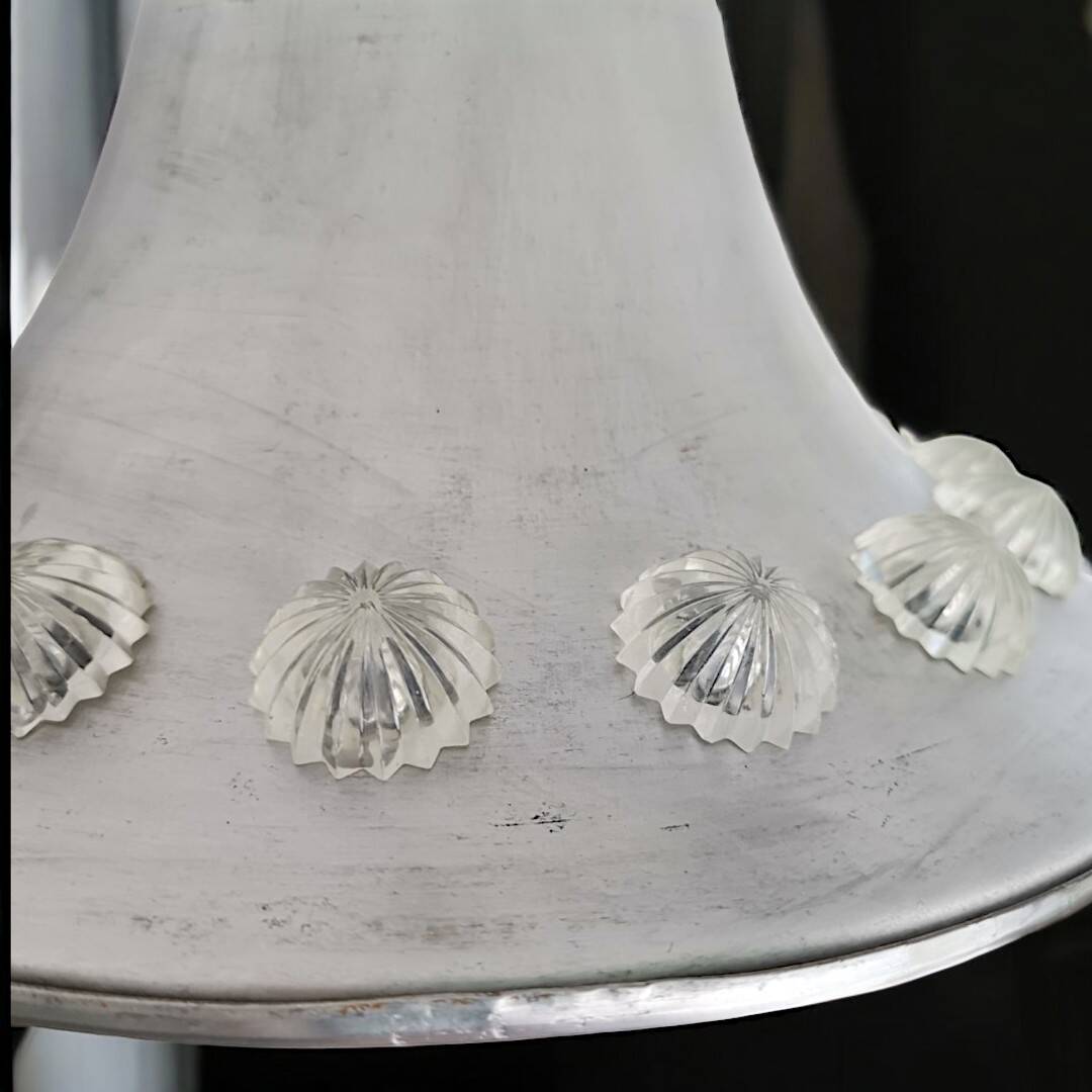 Large contemporary aluminium hanging lamp