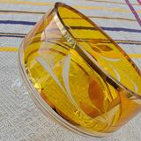 Pair of crystal stemmed bowls