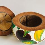 Vintage coconut ice bucket