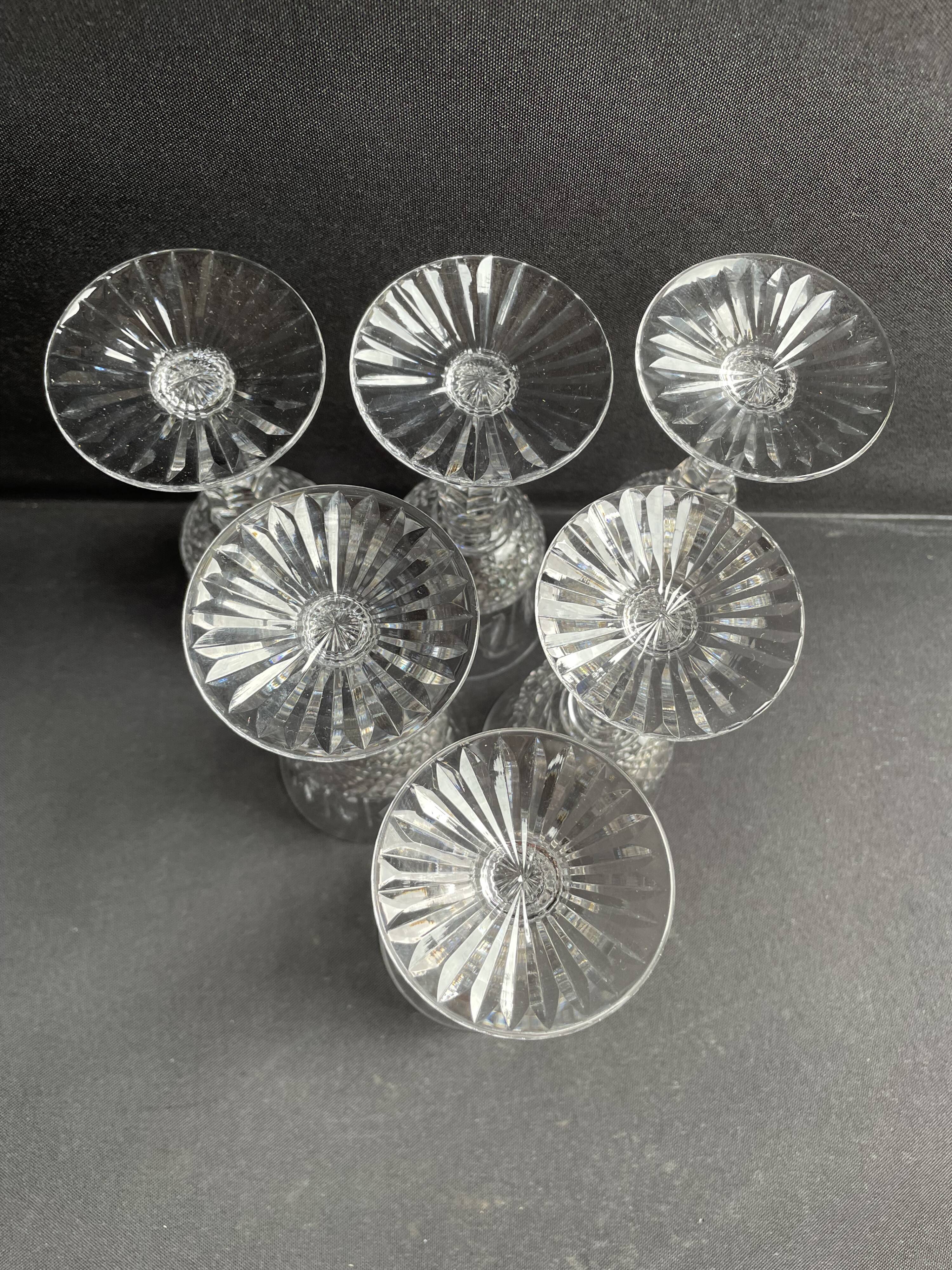 6 Red Wine Glasses – Mouth Blown and Hand Cut Crystal
