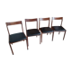 Teckla Scandinavian 4-chair series in vintage teak