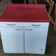 Sideboard in enamelled sheet metal two doors two drawers