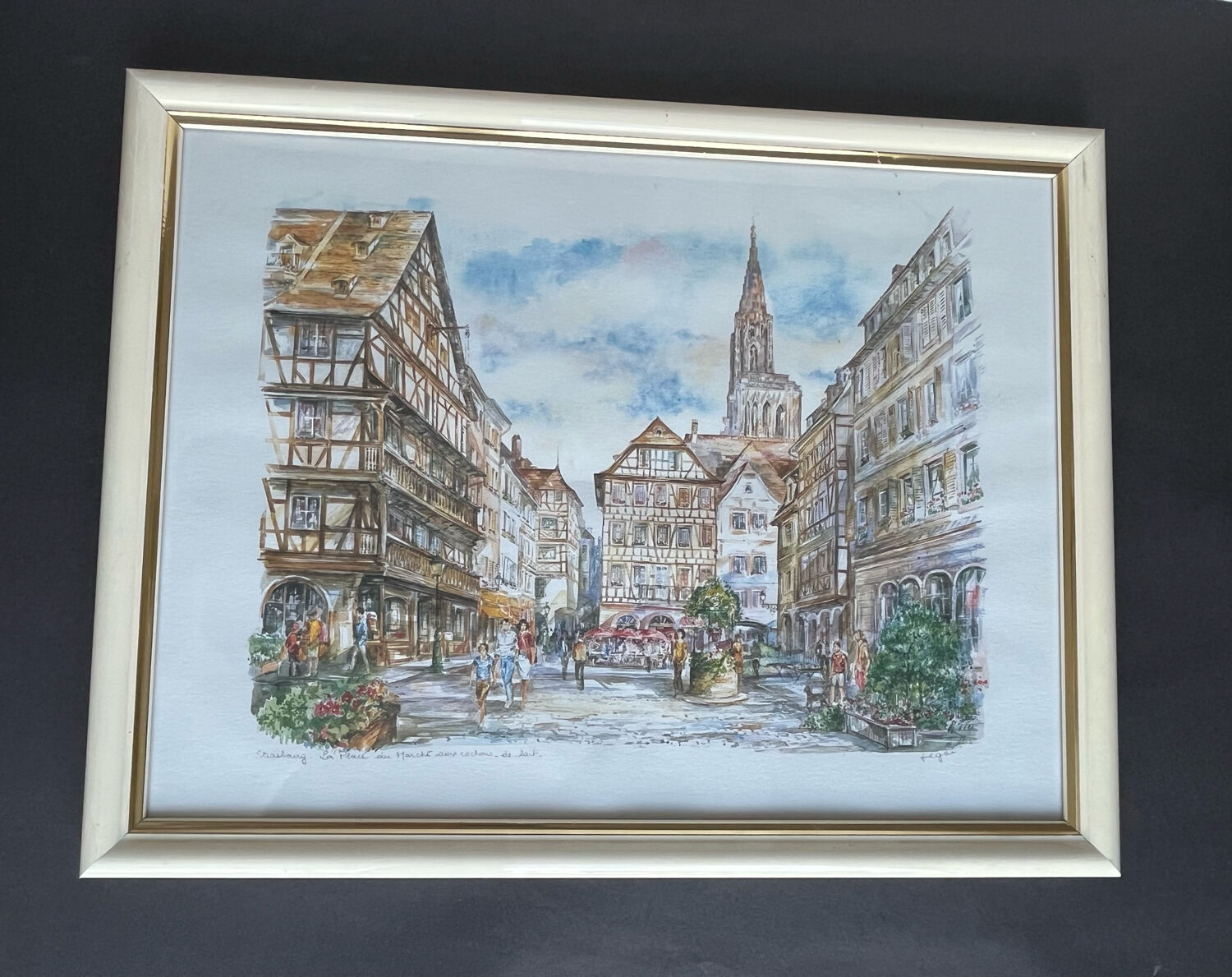 Watercolor of Strasbourg