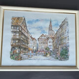 Watercolor of Strasbourg