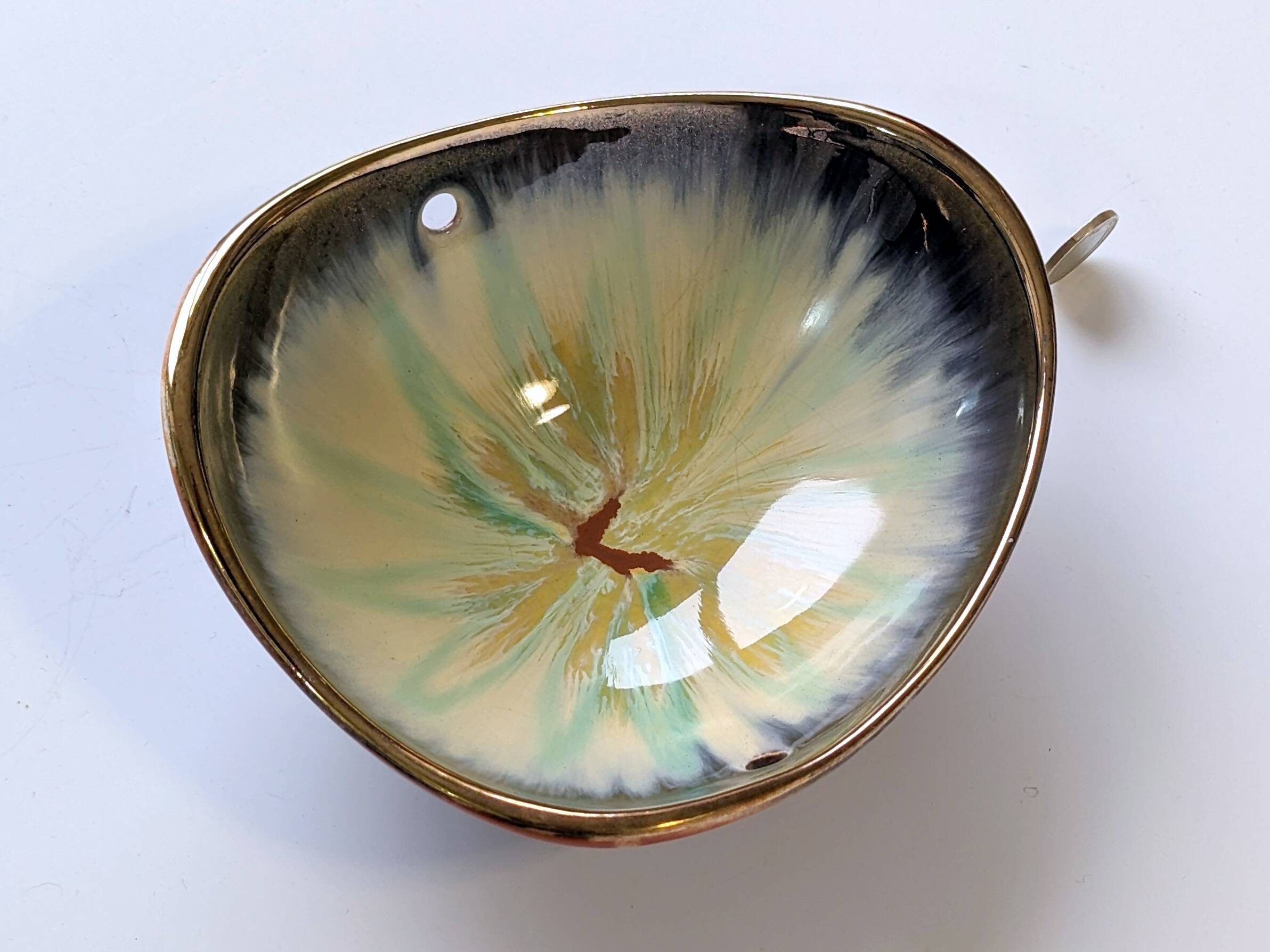 German glazed ceramic bowl db Höhr for Dümler & Breiden.