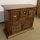 Buffet en bois d'acacia massif 4 portes, 2 tiroirs