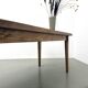 Farm table, solid oak top with dowel joints.