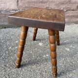 Rustic oak tabouret
