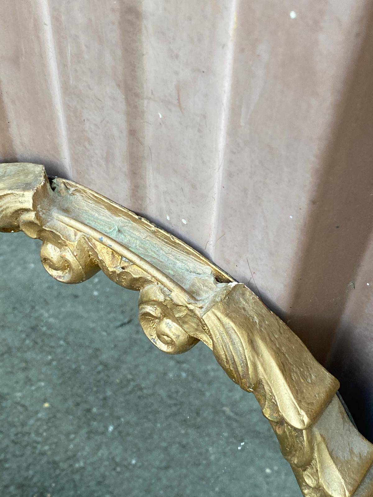 Baroque gold leaf mirror in Louis XV style 62x38cm