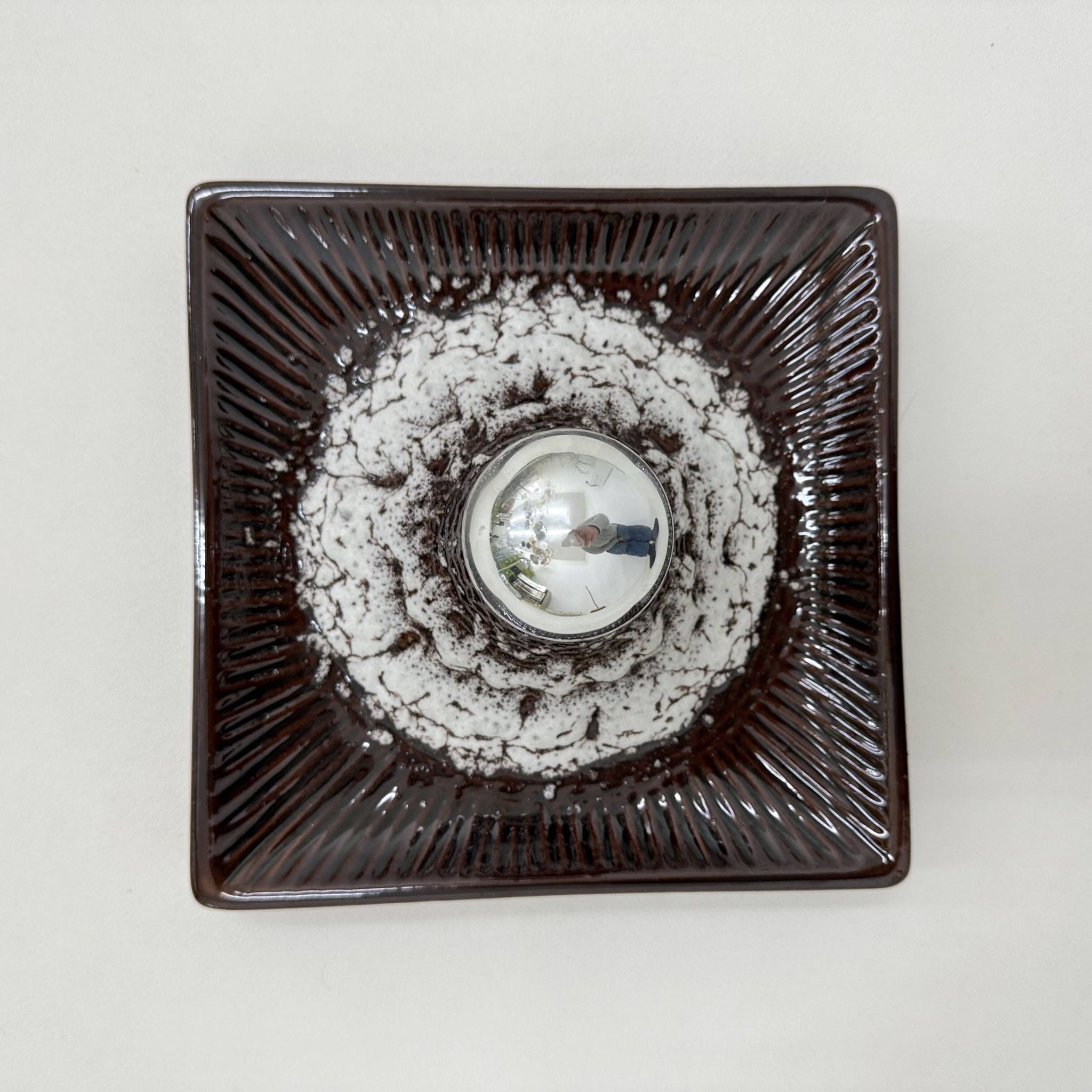 Applique/plafonnier en céramique design ouest-allemand, années 1970