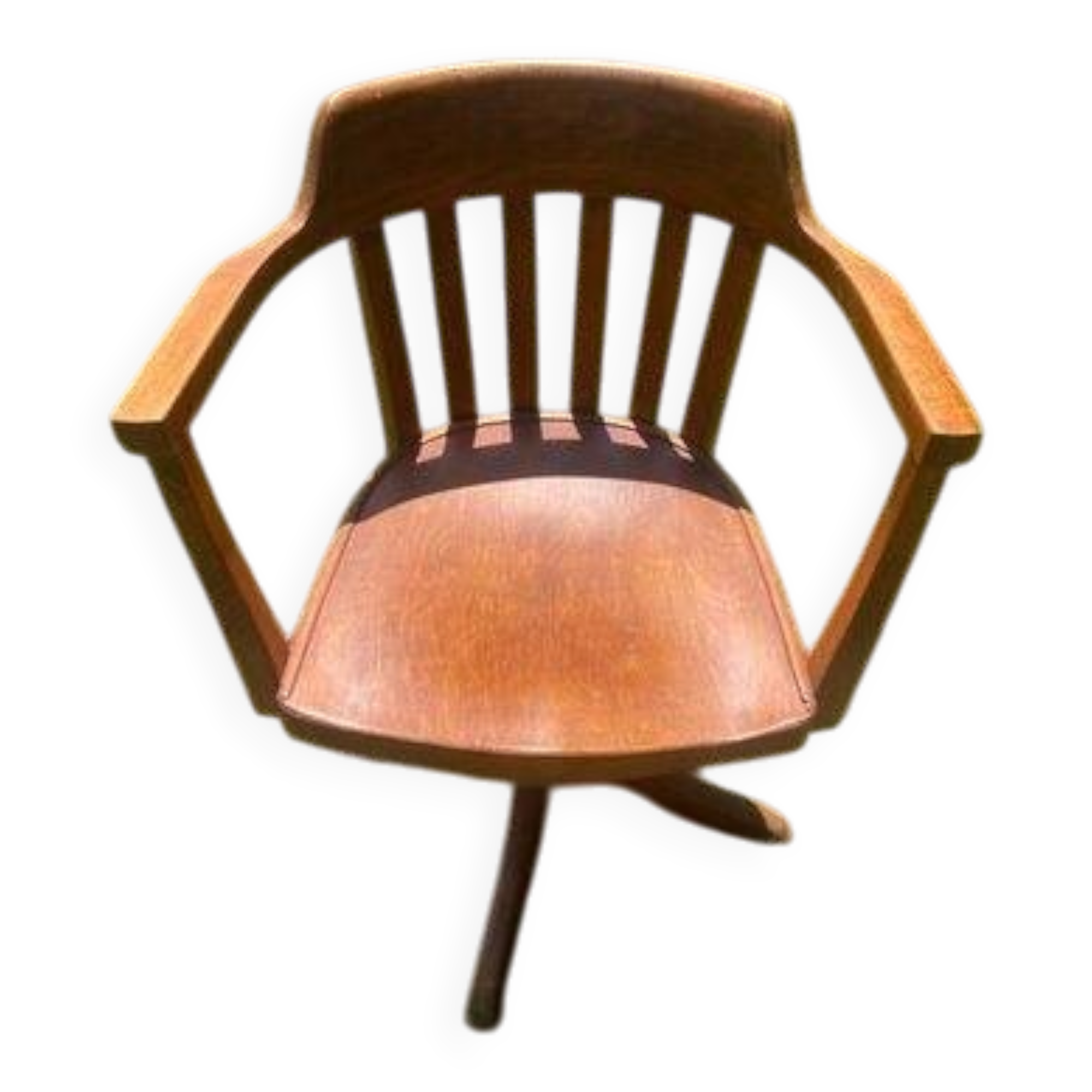 Fauteuil de bureau pivotant bois