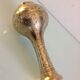Vase soliflore en laiton ciselé vintage années 60-70