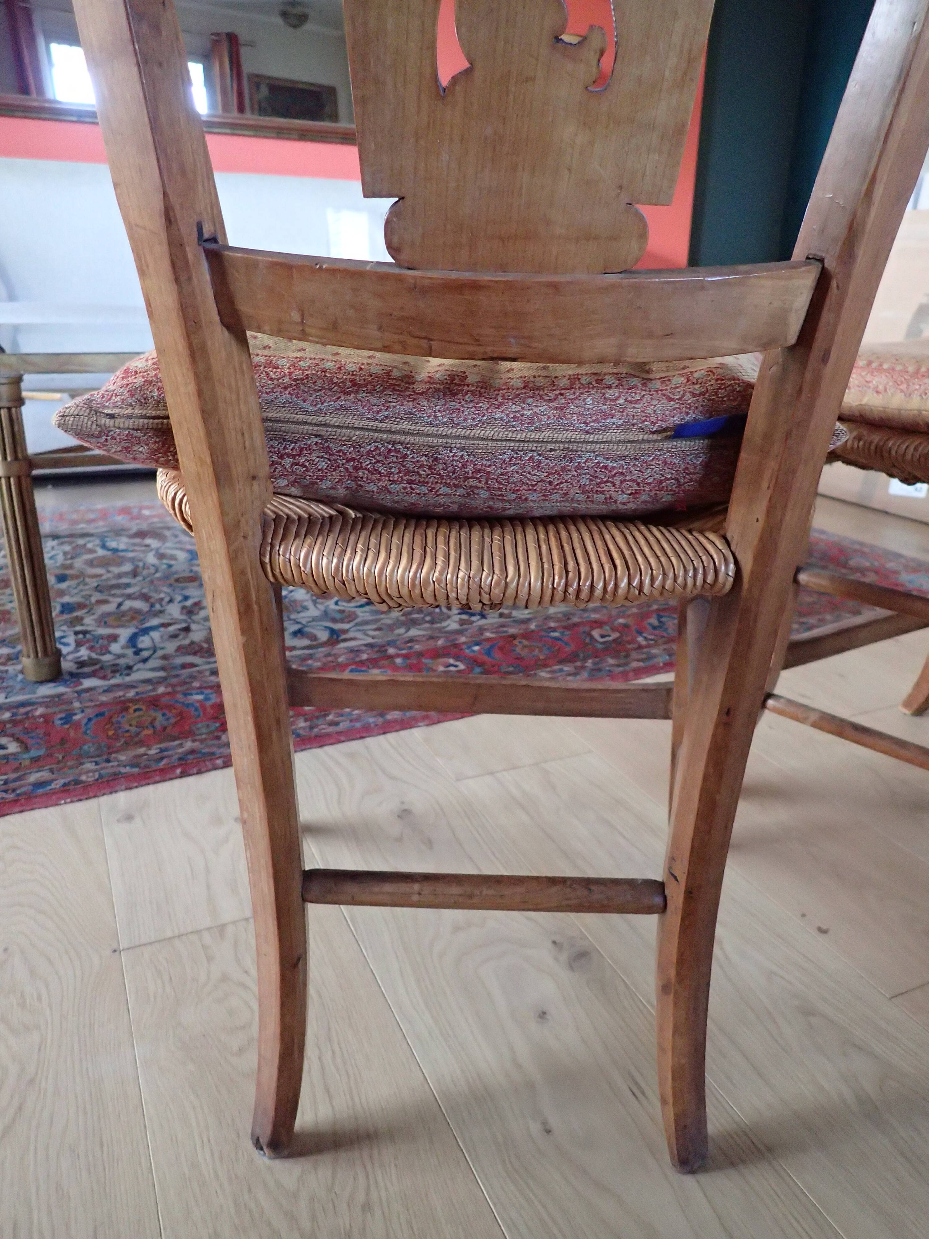 Paire de chaises dossier ajouré XIXe