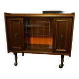 Vintage bar cabinet on casters
