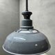 Luminaires en émail de grande taille des années 1930 avec diffuseurs en opaline par Benjamin