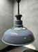 1930s Large enamel pendant lights with opaline diffusers by Benjamin