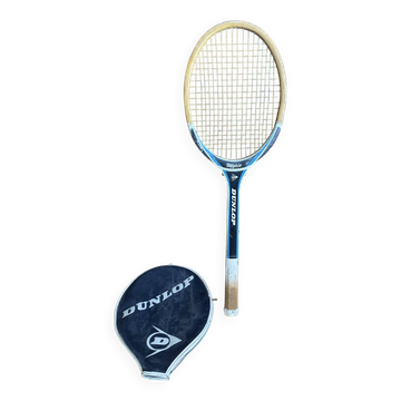 Vintage dunlop saphir wooden tennis racket + dunlop vintage cover #e