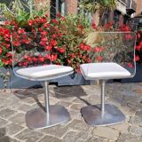 Pair of chairs, in plexiglass, 70s