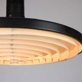 Mid-century industrial danish black pendant lamp, 1960s
