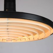 Suspension noire industrielle mid-century, danemark, 1960s