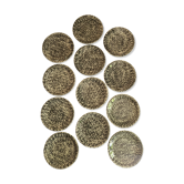 12 assiettes plates moucheté noir manufacture Chantilly France