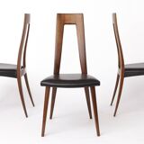 Set of 4 Vintage German Dining Chairs, 1960s, Ernst Martin Dettinger, Veil