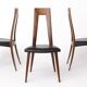 Set of 4 Vintage German Dining Chairs, 1960s, Ernst Martin Dettinger, Veil