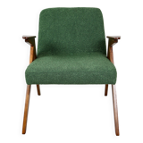 Fauteuil en tissu vert par Józef Chierowski, années 1970
