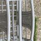 Bamboo and rattan magazine holder, vintage grey canning