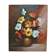 Still life painting with flowery vase bouquet flower signed Hilnan?