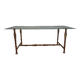 Table console / Table de salon en fer forgé et plateau verre style Art Déco